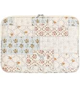 Puffy Laptop Sleeve 13 Inch Cute Quilted Laptop Protective Case Padded Floral Computer Sleeve for...