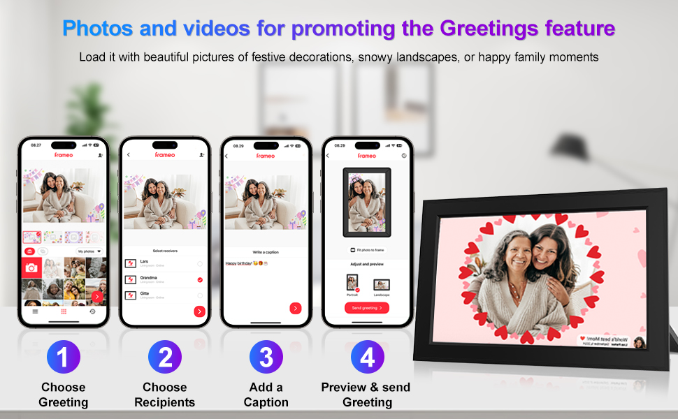 digital photo frame frameo digital frame wifi digital picture frame photo frame electronic frameo