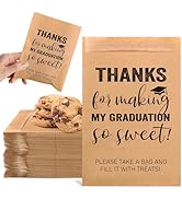 JarThenaAMCS 100Pcs Graduation Cookie Treat Bags Thanks for Making My Graduation So Sweet Self-Ad...