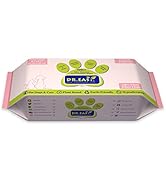 DR.EASY Super Caring Pet Wipes 100ct for Dogs and Cats, Cleans Ears, Face, Butt, Body and Eye Are...