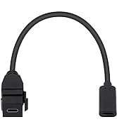 Poyiccot USB C Keystone Jack Insert Cable, USB 3.1 Type C Female to Female Extension Keystone Ins...
