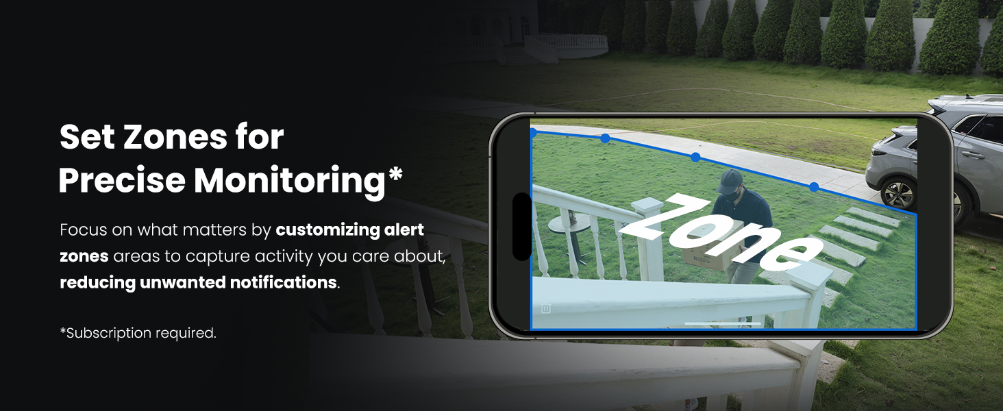 set zones for precise monitoring