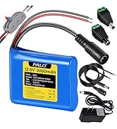 Mspalocell 12V 3000mAh Rechargeable Li-ion Battery,Bare Leads Wire Replacement Battery Pack with ...