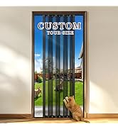 Yotache Customized Retractable Screen Door - Aluminum Frame &amp; Pet-Proof Mesh - Magnetic Self-Latc...