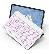 XIWMIX Wireless Bluetooth Keyboard for Samsung Galaxy Tablets, 7-Color Backlit, Ultra-Slim Portab...
