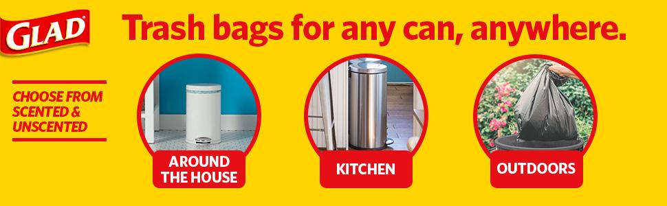 garbage;bags;trash;4;gallon;glad;bathroom;can;liners;drawstring;bag;car;bulk;small;bedroom;plastic
