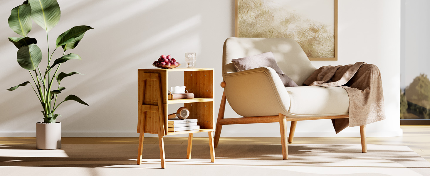 nightstands night stands set of 2 Stackable Side Tables bamboo end tables