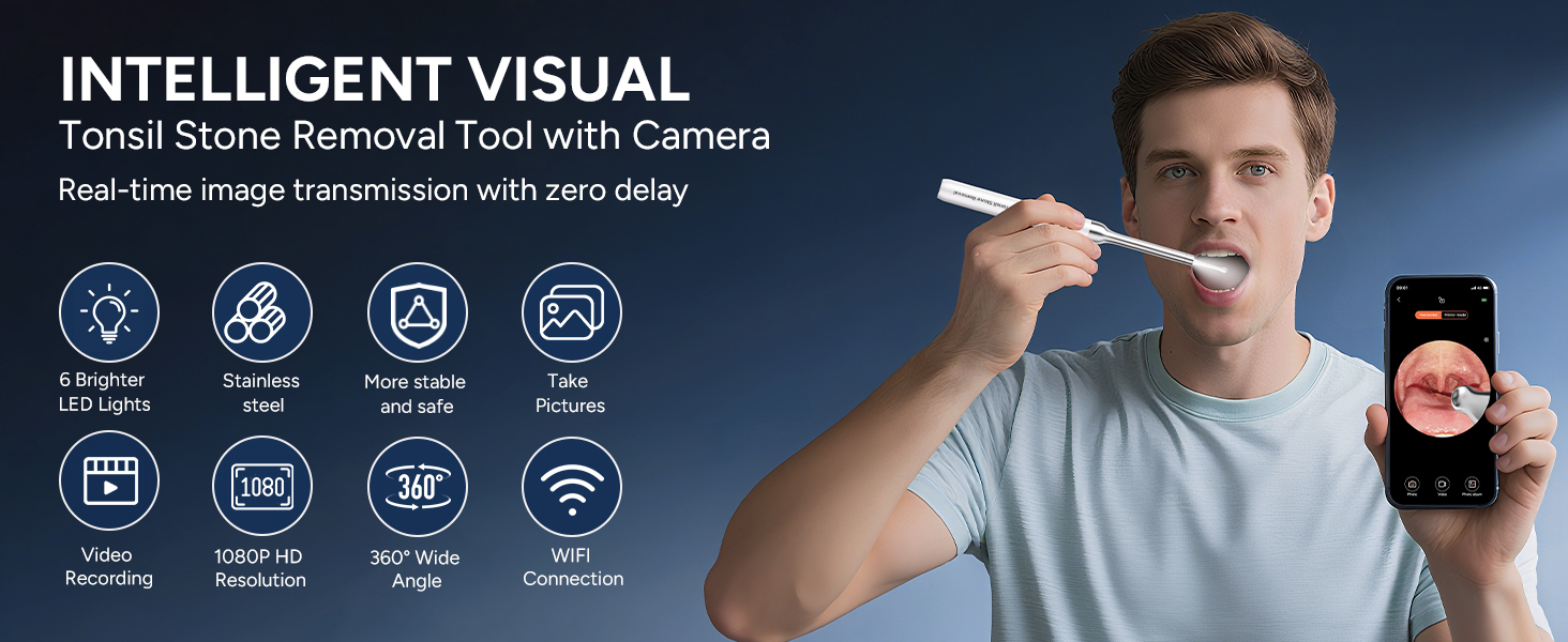 Tonsil Stone Remover with Camera