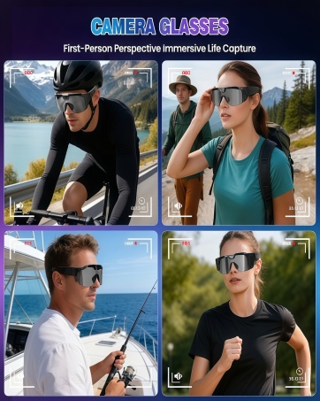 CAMERA GLASSES First-Person Perspective Immersive Life Copture