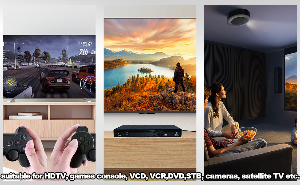 RCA AV Audio Video Switcher Splitter 3 way