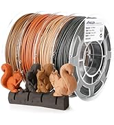 AMOLEN Wood PLA Filament Bundle 3D Printer Filament Wood Sets,Walnut,Cherry,Bamboo,Ebony,3D Print...