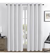 Joydeco 100% Blackout Curtains 96 Inches Long 2 Panels Set, Thermal Insulated Long Curtains&amp; Drap...
