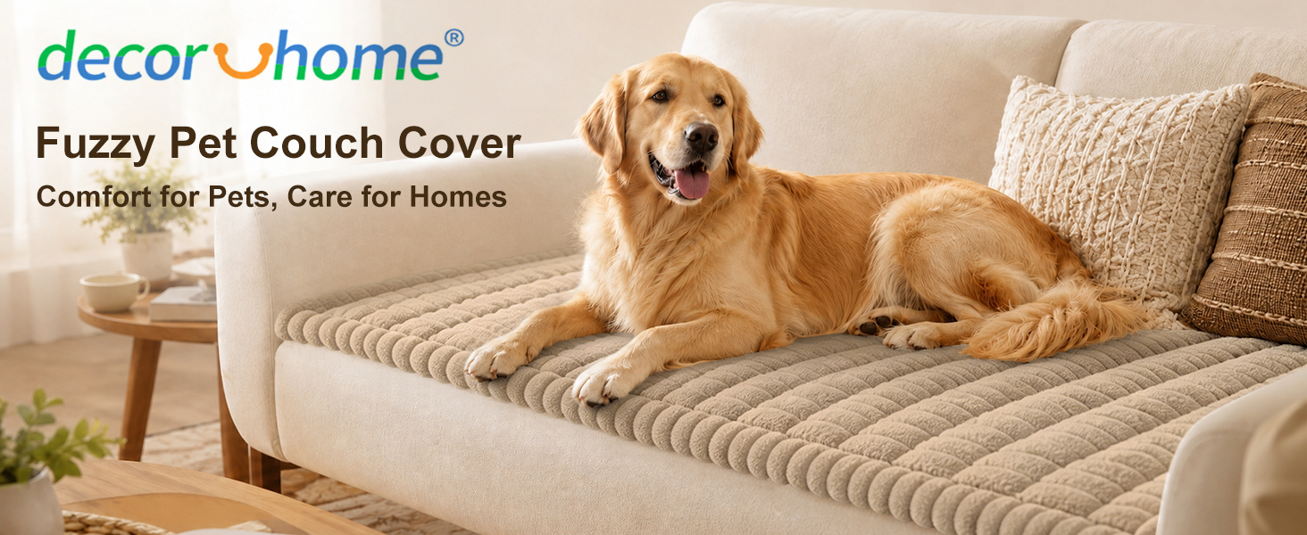 Fuzzy Pet Couch Cover, Comfort for Pets, Care for Homes