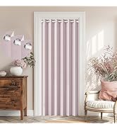 HMYI 100% Blackout Door Curtains for Closets Without Doors Magnetic Accordon Door Curtain, 80 Inc...