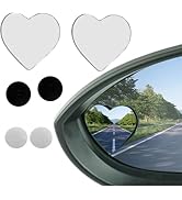 2Pcs Car Blind Spot Mirrors, 6 * 6cm Heart Shaped Cars Side Mirror Blindspot Adjustabe Wide Angle...