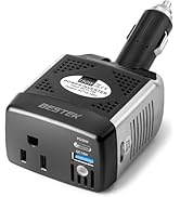 BESTEK 150W Power Inverter, DC 12V to AC 110V Voltage Converter PD 30W QC 18W Dual Charging Ports...