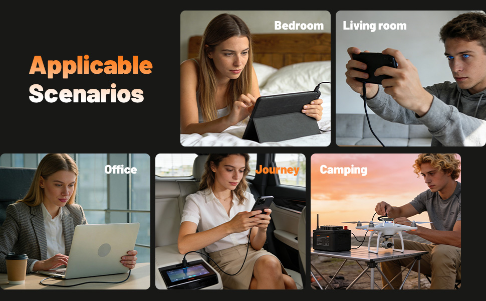 240w braided fast charge cable with built-in phone stand multi charging cable