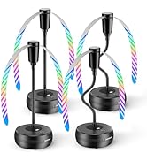 TriPole Fly Fans for Tables, Food Fans 2000mAh Rechargeable Table Fan Portable Fly Spinners with ...