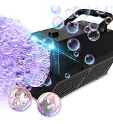 SHCKE Automatic Bubble Machine with 2 Speeds,18000+ Bubbles/Min,Large Capacity Portable Bubble Ma...