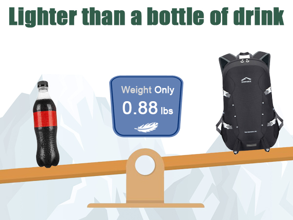 lighter than a bottle of drink