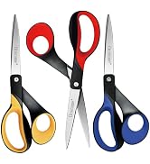 OneName Left Handed Scissors,Left Handed Scissors All Purpose,Stainless Steel Sharp Blade Soft Co...