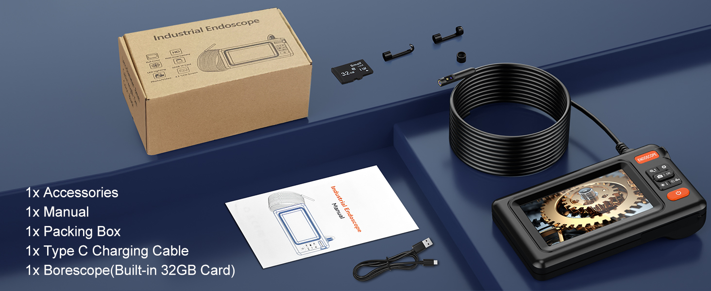 endoscope camera with light