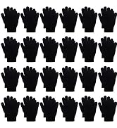 Cooraby 24 Pairs Kids Gloves Winter Magic Gloves Warm Knitted Stretchy Full Fingers Gloves
