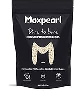 Wax Beads for Facial Hair Removal, Maxpearl 1LB Hypoallergenic Hard Wax Beans with Natural Ingred...