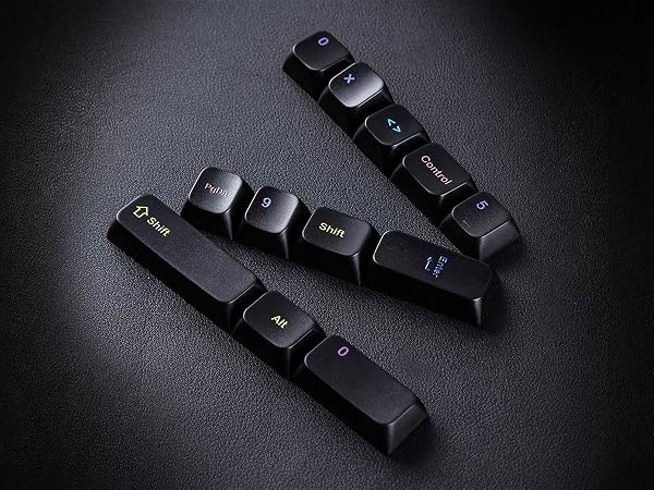 Womier Frosted Jelly Keycaps, Clear Shine Through Keycaps Mechanical Keyboard Caps