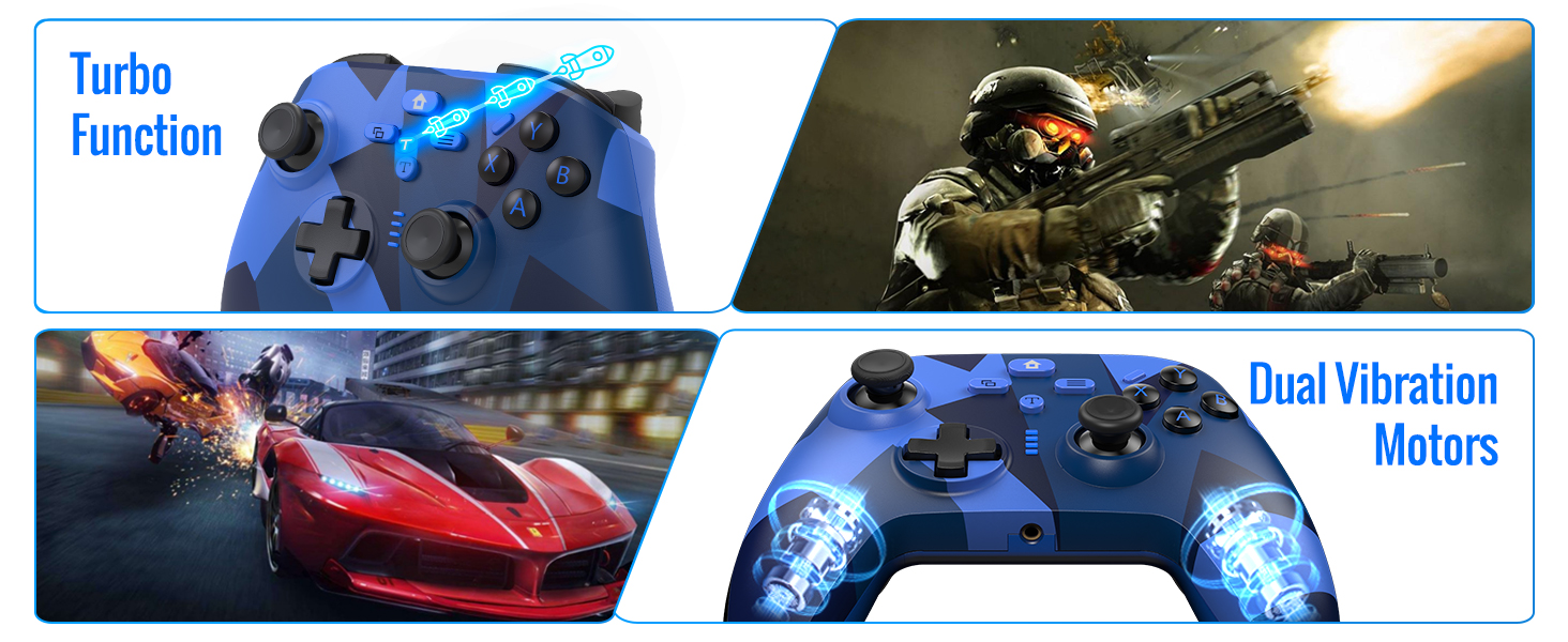 for xbox one controller dual vibration motor turbo function