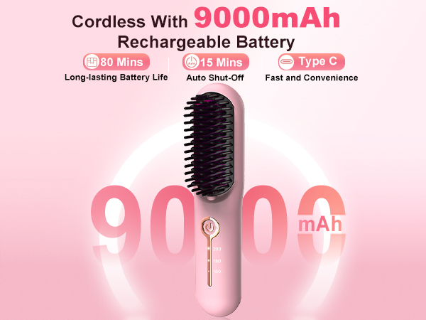 portable straightener brush