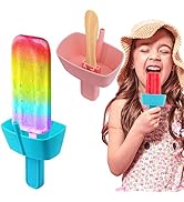 AIERSA 2PCS Silicone Popsicle Holders for Kids No Drip, Reusable Mess Free Ice Pop Stick Holder w...