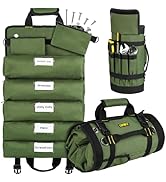 Tool Bag,Large Roll Up Tool Bag Organizer,13 Pockets Tool Roll Storage Pouch,Heavy Duty Portable ...