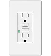 GFCI Outlet 15 Amp,GreenCycle 1 Pack GFCI Plug with LED Indicator,Safe Weather Resistant Outlet R...