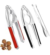 Nut Cracker, 2-Pack Stainless Steel Nutcracker with Non-Slip Handle, for Walnuts, Pecans, Hazelnu...