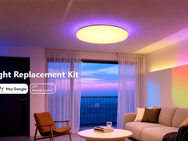 RGB ceiling light replacement kit
