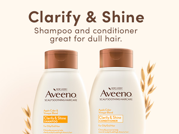 Aveeno Apple Cider Vinegar oily hair clarify &amp; shine shampoo &amp; conditioner is great for dull hair