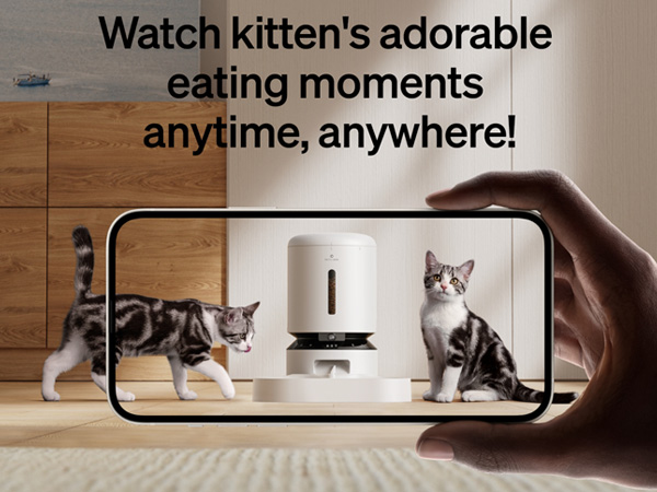 Automatic Feeder with Camera for 2 Cats