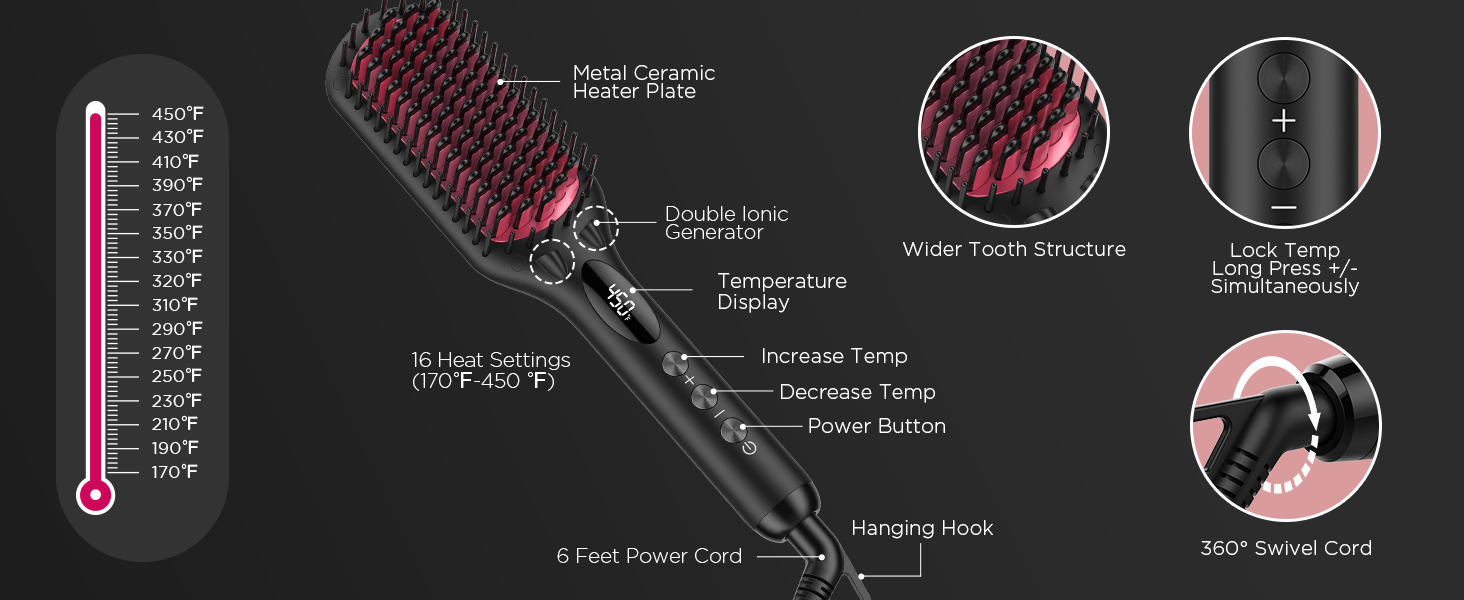 Hair Straightening Brush