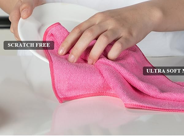 MR.SIGA kitchen dish cloths for washing dishes,microfiber kitchen rags for counter house