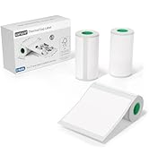JD-23 Sticker Printer Thermal Paper 55x70mm, 3 Rolls White Rectangular Gap Labels, 57 Sheets per ...