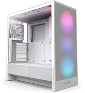 NZXT H5 Flow RGB 2024 - Compact ATX Mid-Tower PC Gaming Case - High Airflow - F360 RGB Core (CV) ...