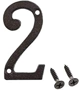 3 Inch House Number, Home Address Number, Vintage Cast Iron Home Number Solid Metal Gate Mailbox ...