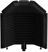 XTUGA Recording Microphone Isolation Shield, High Density Absorbent Foam 3 Panels to Filter Vocal...