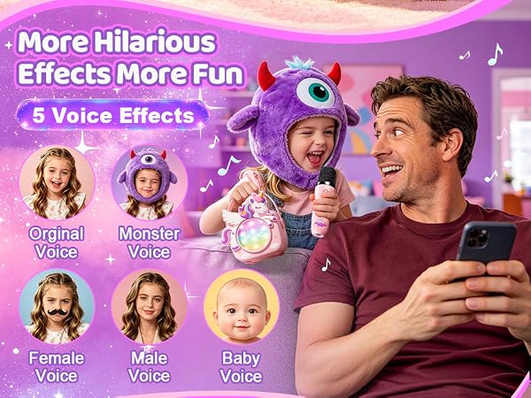 kids karaoke machine for kids microphone mini unicorn gifts for girls 4-6 gifts for 4 year old girl