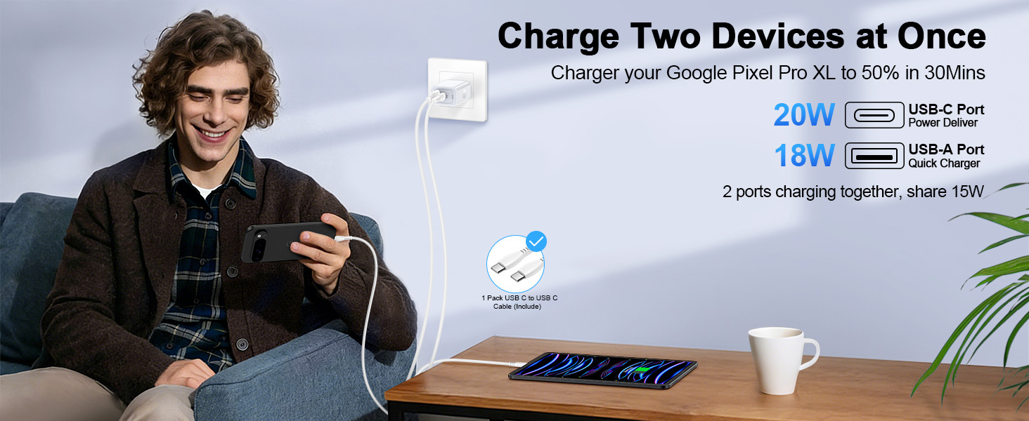 google pixel charger fast charging cable