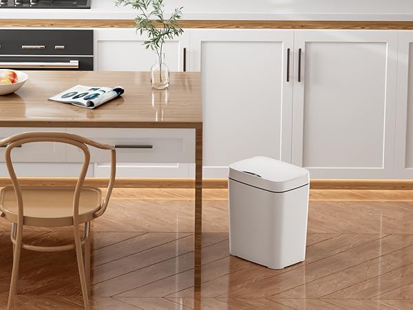 kitchen trash can with lid