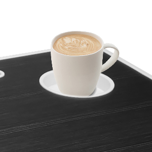 a cup of coffee on a table