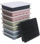 Silicone Ice Cube Tray 8 Pack - EASY RELEASE ice cube tray with lid, BPA Free Ice Cubes Trays for...