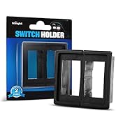 Nilight LED Light Bar Rocker Switch Holder Panel Switch Holder Housing Kit ABS Plastic Black Auto...